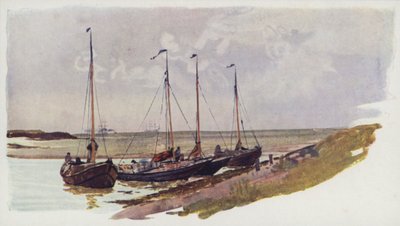 Hollantilaiset simpukkaveneet Flushingissa tekijältä William Lionel Wyllie